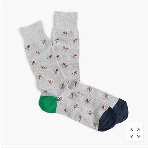 J.Crew Men’s Gingerbread Cookie Trouser Sock Holiday Themed Winter fun NWT